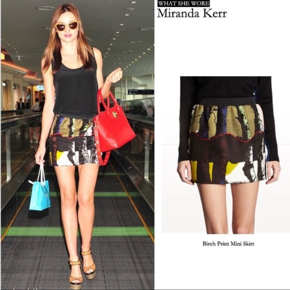 BALENCIAGA Birch Print Abstract Nature Mini Skort - Picture 2 of 9